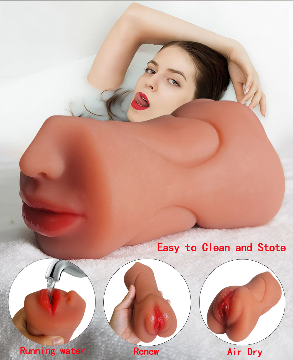 3 in 1 Male Masturbator Adult Sex Toys with Realistic, Men'S Pocket Stroker Toy